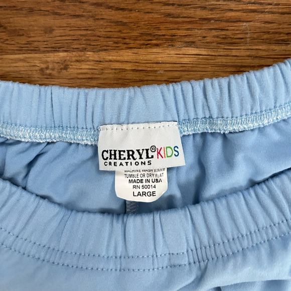 Boutique Girls Ruffle Skort with shorts - light blue- Cheryl Kids Creations - L - Picture 3 of 3